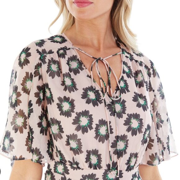 New! Ted Baker Lucieey‎ Fit And Flare Tiered Mini Dress Floral Print - Picture 4 of 9